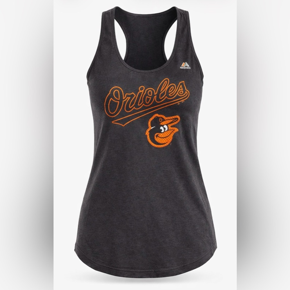Baltimore Orioles MLB Curved Hem Tank Top Ladies Sz XL